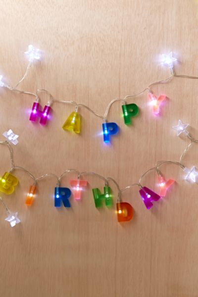 Happy Birthday String Lights - Urban Outfitters
